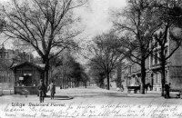 carte postale ancienne de Liège Boulevard Piercot