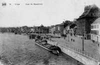 carte postale de Liège Quai de Maestricht