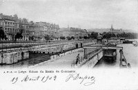 carte postale de Liège Ecluse du Bassin de Commerce