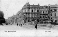 carte postale de Liège Avenue Rogier