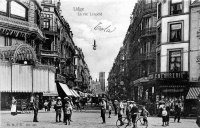 carte postale de Liège La rue Léopold