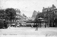 carte postale ancienne de Liège Pont d'Avroy