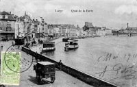 carte postale de Liège Quai de la Batte