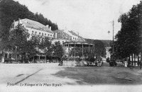 carte postale ancienne de Spa Le Kiosque et la Place Royale