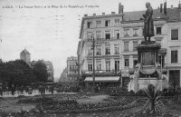 postkaart van Luik La Statue Grétry et la place de la République Française