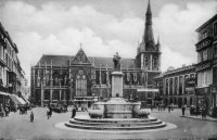 carte postale ancienne de Liège Cathédrale St-Paul et Fontaine de la Vierge