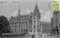 carte postale ancienne de Verviers Palais de Justice