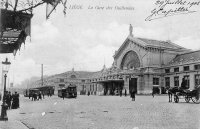 carte postale ancienne de Liège La Gare des Guillemins