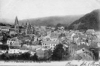 carte postale ancienne de Spa Panorama pris des montagnes russes