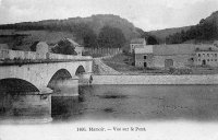 carte postale ancienne de Hamoir Vue sur le Pont