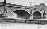 carte postale ancienne de Liège Pont Léopold