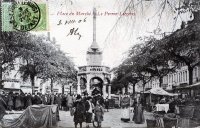 carte postale ancienne de Liège Place du Marché - Le Perron Liégeois