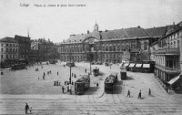 carte postale de Liège Palais de Justice et place Saint-Lambert