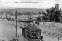 carte postale de Liège Le Petit Paradis et Pont de Commerce