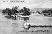 carte postale de Liège Vue prise du pont de Fragnée