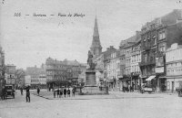 carte postale ancienne de Verviers Place du Martyr