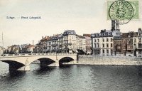 carte postale de Liège Pont Léopold