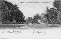 carte postale de Liège Square d'Avroy, le Discobole