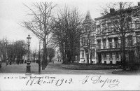 carte postale ancienne de Liège Boulevard d'Avroy