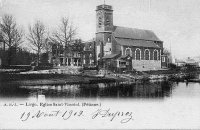 carte postale ancienne de Liège Eglise Saint-Vincent (Fétinne)