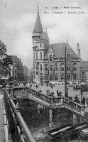 carte postale ancienne de Liège Poste Centrale
