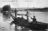 carte postale de Liège Exposition Universelle de 1905 - Promenade en gondole