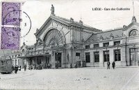 carte postale de Liège Gare des Guillemins