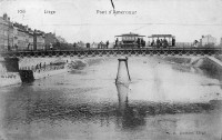 carte postale ancienne de Liège Pont d'Amercoeur