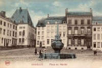 carte postale ancienne de Stavelot Place du Marché