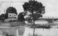 carte postale ancienne de Liège Pont de Fragnée - Maison de l'Eclusier
