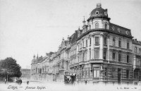 carte postale ancienne de Liège Avenue Rogier