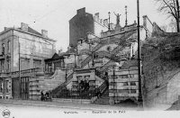 carte postale ancienne de Verviers Escaliers de la paix