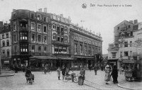 carte postale ancienne de Spa Place Pierre-le-Grand et le casino