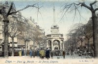 carte postale de Liège Place du Marché - Le Perron Liégeois
