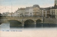 carte postale ancienne de Liège Le Pont des Arches