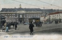 carte postale de Liège Le Palais - Place Saint-Lambert