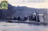 carte postale ancienne de Huy Le Quai de la Batte et la maison de la Batta