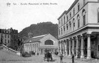carte postale ancienne de Spa Escalier Monumental et Vieilles Arcades