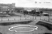 carte postale ancienne de Liège Les Terrasses