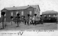 carte postale ancienne de Aubel La Station