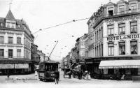 carte postale ancienne de Liège Rue des Guillemins