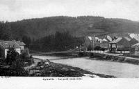 carte postale ancienne de Aywaille Le pont suspendu