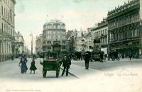 carte postale ancienne de Liège La Place Verte