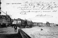 carte postale ancienne de Liège Quai de la Batte