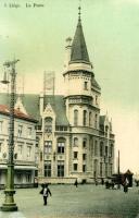 carte postale ancienne de Liège La Poste