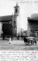 carte postale ancienne de Liège Eglise Saint-Nicolas