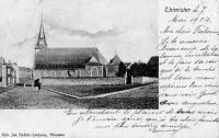 carte postale ancienne de Thimister L'église