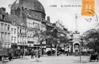 carte postale de Liège Le Perron sur la place