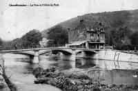carte postale ancienne de Chaudfontaine Le pont et l'hôtel du pont
