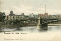 carte postale ancienne de Liège La Passerelle